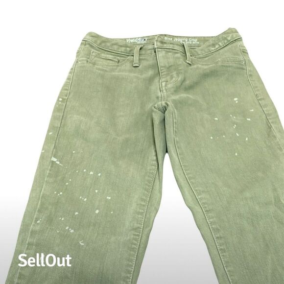 Mossimo Women's High Rise Jegging Crop Jeans Green Size 00 - Picture 2 of 5